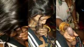 मंगलसूत्र वाली आंटी ने लंड चूस के हिला दिया लड़के को