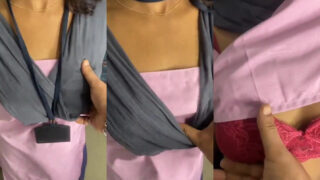 Young tamil office girl boobs pressing mms