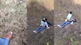 College girl and boyfriend’s very hot outdoor mms