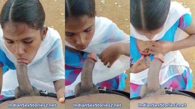 Telugu girl sucks black cock outdoors