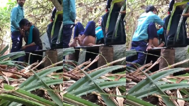 Young college girl full hot outdoor sex mms