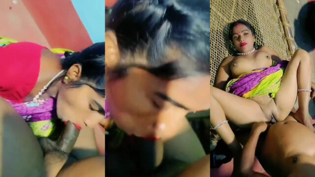 XXX desi video of Bhojpuri bhabhi’s blowjob & chudai