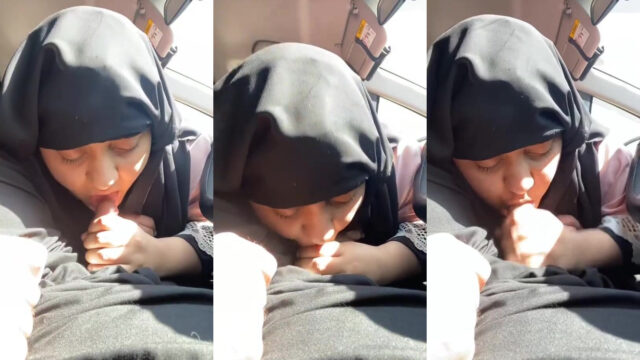 19 year hijabi sister car sloppy blowjob MMS (hindi audio)