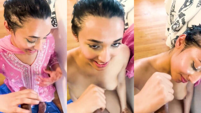 Bangla girl pleasing her Indian lover (full hot MMS)