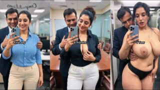 Indian porn clip of a hot lady in the office with her boss