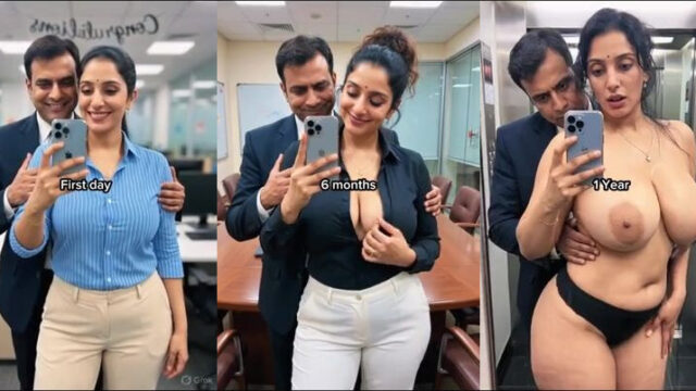 Indian porn clip of a hot lady in the office with her boss