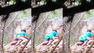 Telugu Bhabhi riding on lover’s cock in secret outdoor mms
