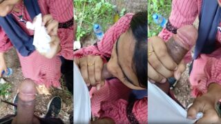 बंगला लड़की का जंगल में लंड सकिंग का वीडियो