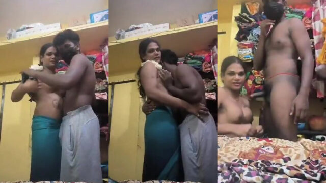 Indian porn MMS of a trans woman giving a blowjob