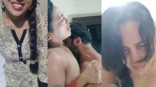 Hot XXX video of Sexy Indian Aunty sucking lover’s dick
