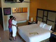 Indian couple has hot sex in a hotel room