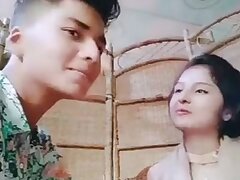Cute Lovers Kissing and Romance in Restaurant