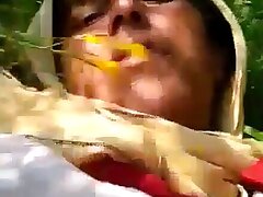 Outdoor Fun with a Shaved Pussy in the Jungle