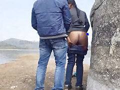 Outdoor sex with a desi couple in the heat of the moment