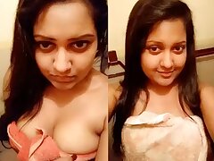 Adorable Indian girl in lingerie