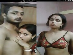 Newlyweds engage in foreplay sex on camera