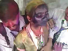 Classmate holi color rubbed video