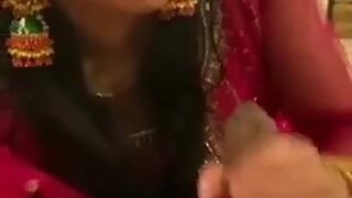 Punjabi bhabhi sucking big cock of her husband