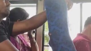 Mallu aunty boobs pressing by co passenger in bus