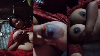 Unsatisfied bangla village mom showing tanker boobs live