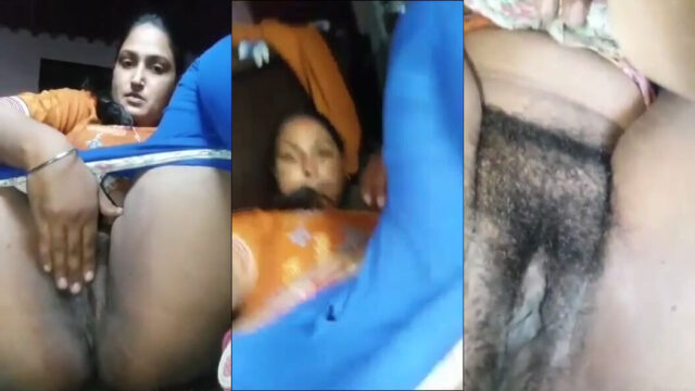 Gujarati amateur bhabhi showing her hairy pussy