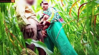 Busty ass farmer lady fucking in corn field