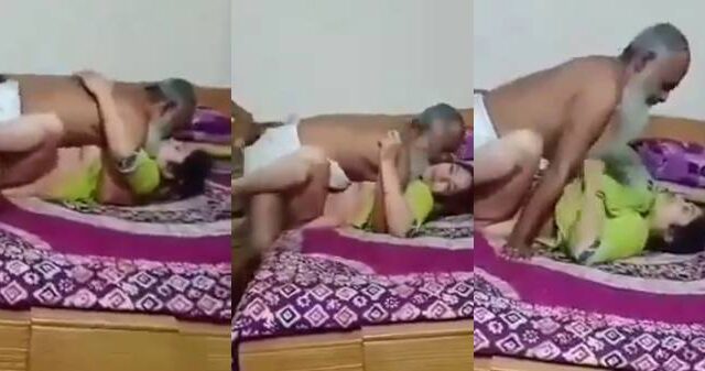 Lucky old Indian man fucking and enjoying hot bhabhi fully