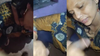Happy lund sucking by Indian village mom!