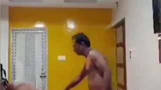 Budha boss fucking big boobs bhabhi in rented flat