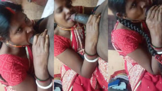 गाँव की लवर आंटी ने फौजी का मोटा लंड चूसा