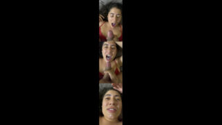 Dick pour milk into her mouth