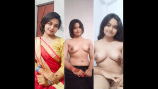 CUTE DESI COLLEGE GIRLFRIEND STRIPING SHOWING NUDE FIGURE TO BF