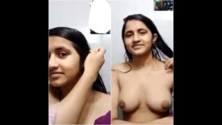 CUTE SHY BENGALI GIRLFRIEND SHOWING BOOBS TO BF ON VC