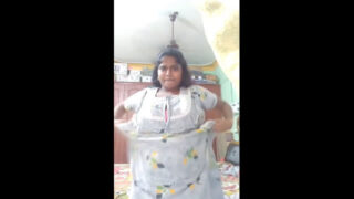 Curvy Tamil Milf with Big Boobs Undressing Showing her Boobs Spreading her Pussy
