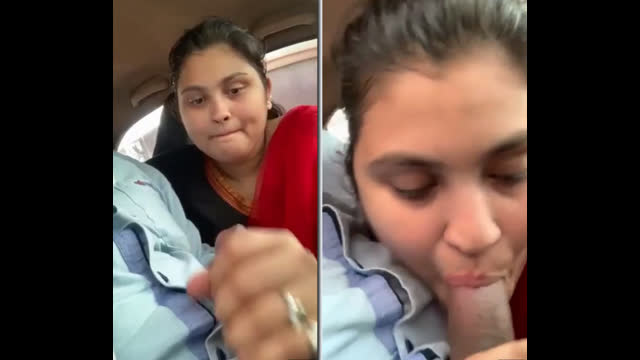 Cute & Beautiful GirlFriend Giving a Blowjob In Car Park & At Home home sex video
