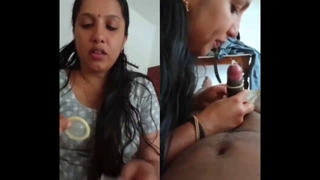 Ultimate Mallu Cheechi Wear condom using his mouth and fucked hard hard sex video